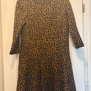 LOFT Brown and Black Animal Print Top